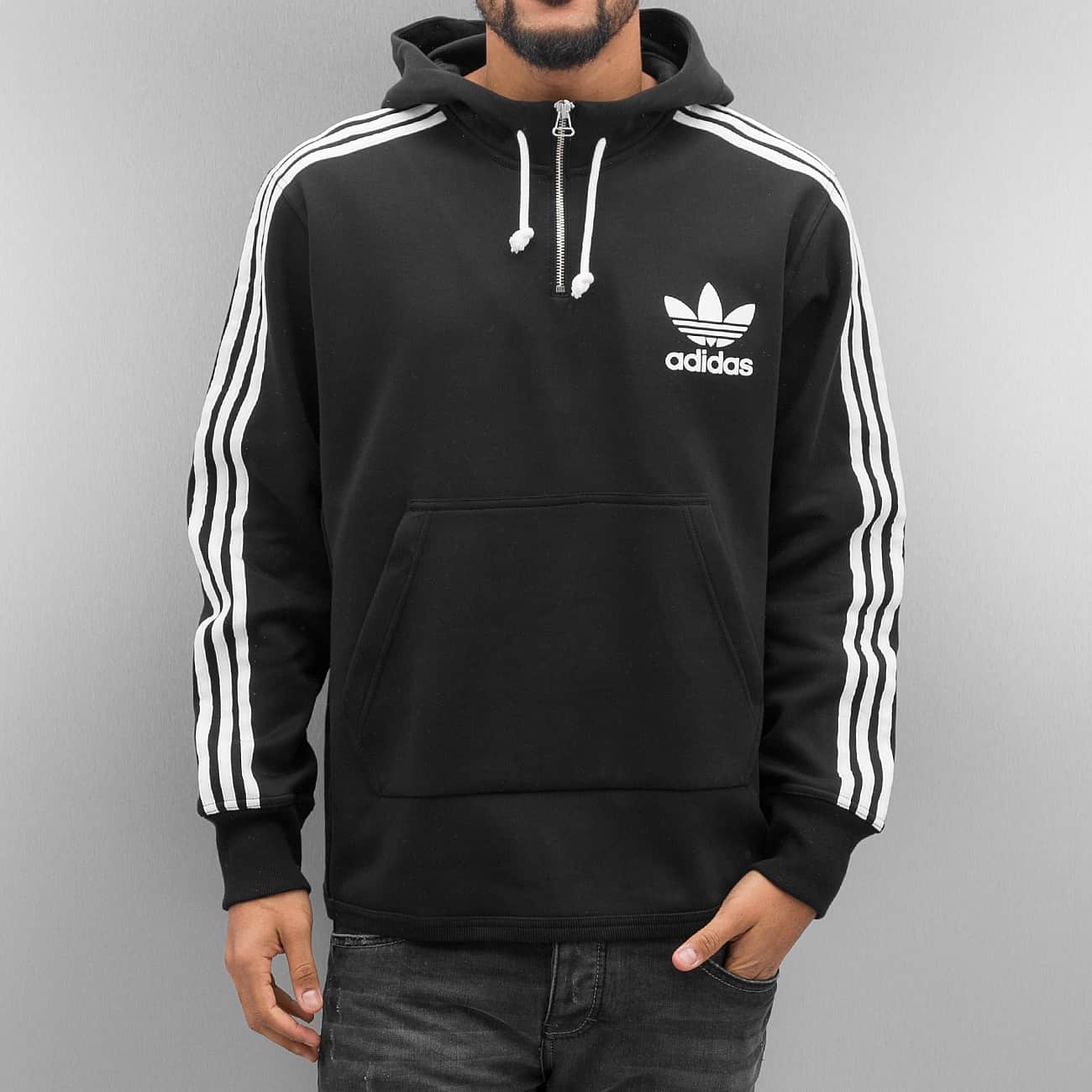 sweat a capuche noir adidas