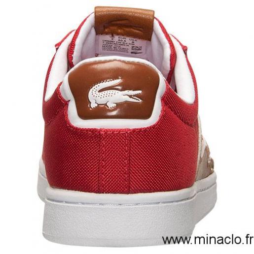 lacoste chaussure rouge